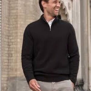 100% cotton Edge Men's Black Zip-Up Sweater 613